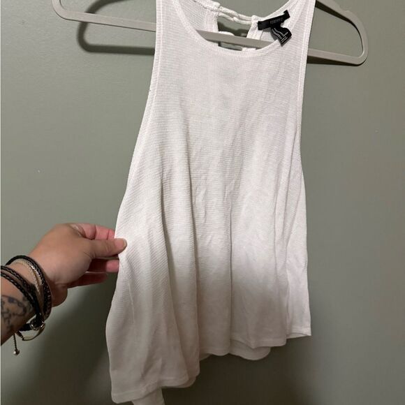 Forever 21 White Flowy Tank Top Size M - Picture 4 of 9